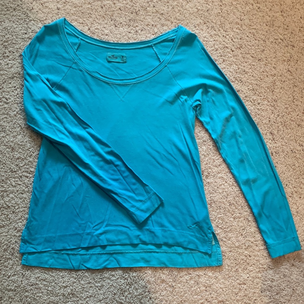 Hollister Aqua Blue Long Sleeve Shirt